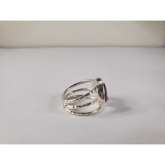 Tourmaline Pink Green Natural Stones Sterling Silver‎ 925 Ring Womens Size 9 NEW - Picture 8 of 14